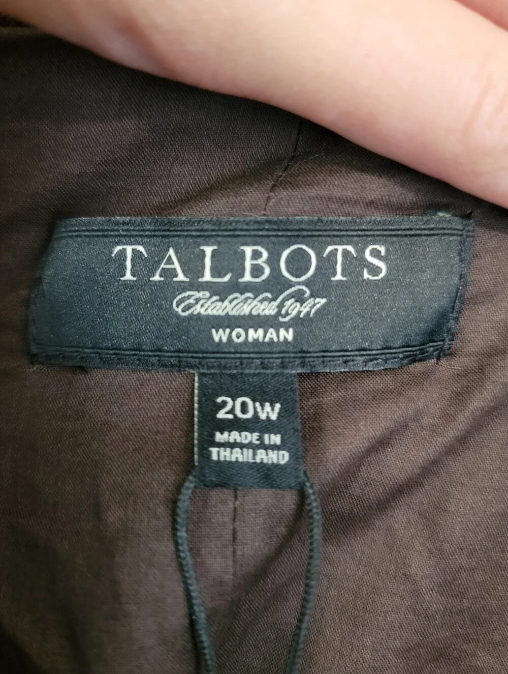 Talbots Dark Brown A-Line Linen Blend Skirt